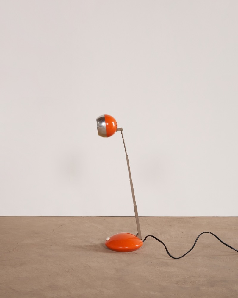 orange folding table  lamp
